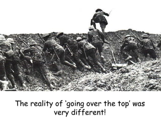 The reality of ‘going over the top’ was very different! 