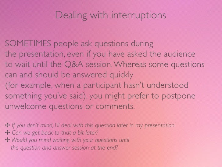 Presentation Skills. Unit 8: Dealing with Questions