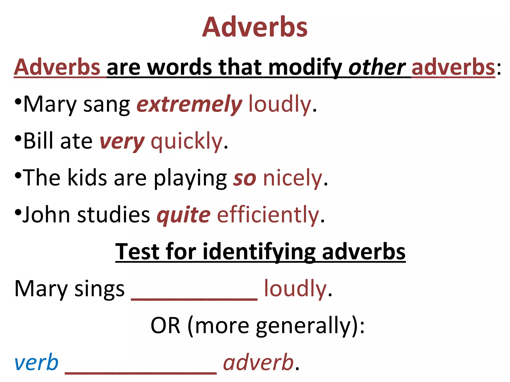 Unit 8 adverbs | PPT
