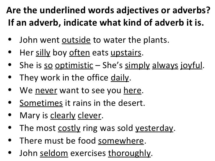 Unit 8 adverbs