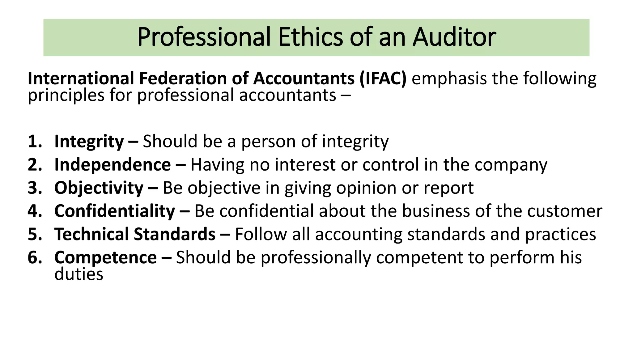 PPA - Unit 8 - Auditing Standards and Procedures | PPTX