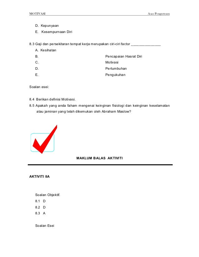 Unit8 : pengarahan (motivasi)