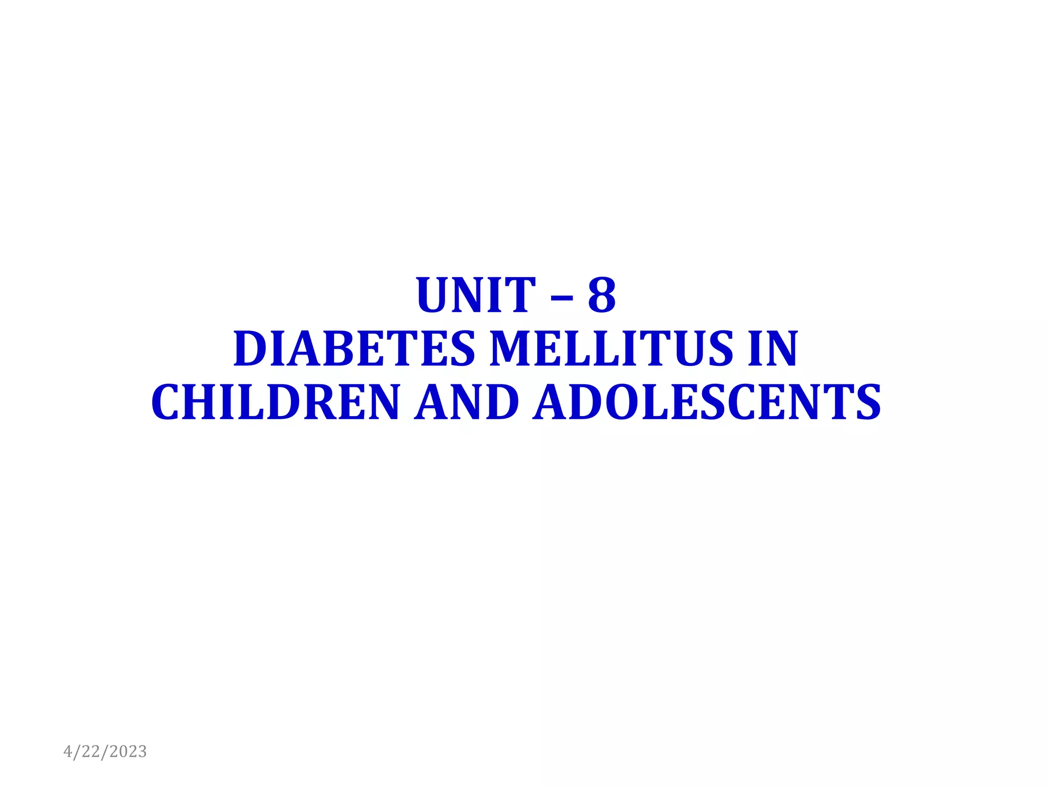 Manage Type 1 Diabetes in Children and Adolescents | PPT