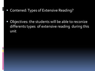 Unit 8 extensive reading | PPTX