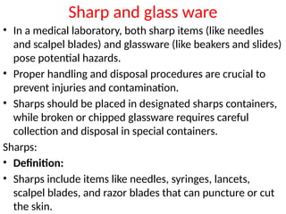 Lab hazards and lab safety 2nd part for medical labortory | PPTX