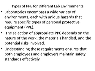 Lab hazards and lab safety 2nd part for medical labortory | PPTX