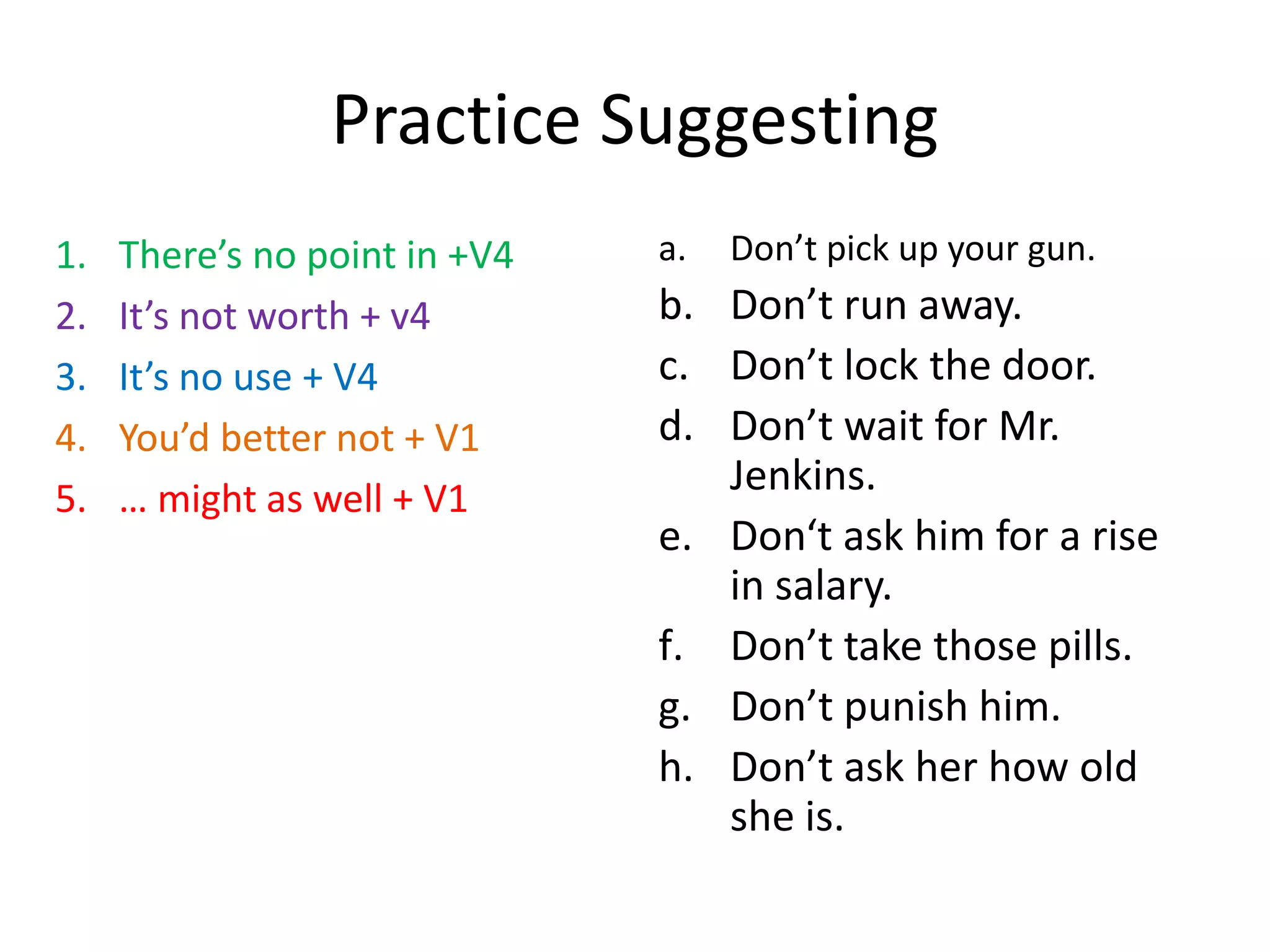 Suggestion Advice | PPT