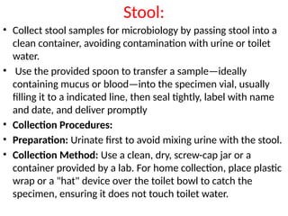 Stool Collection Pcr Instructions.pdf Unit 8 Sample collection for the diagnosis of bacterial infections | PPTX