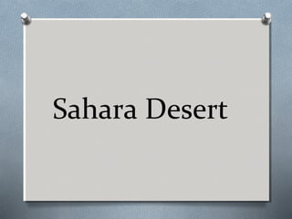 Sahara Desert

 