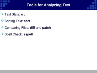 Unit 8 text processing tools | PDF | Operating Systems | Computer ...