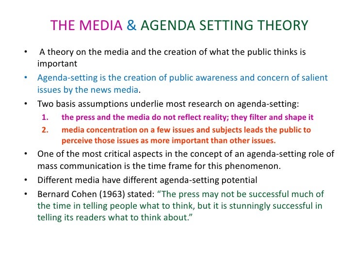 agenda setting definition