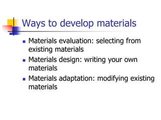 ESP MATERIAL DESIGN | PPT