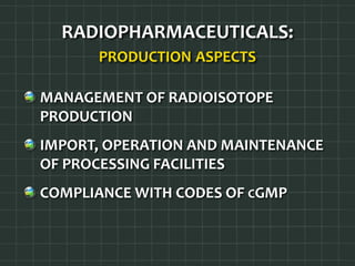 Unit 9 Radiopharmaceuticals | PPTX
