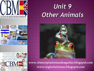 Unit 9Unit 9
Other AnimalsOther Animals
www.cbmceiplaslomasdeaguilas.blogspot.com
www.ingleslaslomas.blogspot.com
 