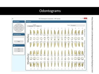 Odontograms
http://www.liveddm.com/developers/components/odontogram/help/topic11.html
 