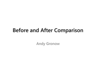 Before and After Comparison
Andy Gronow
 