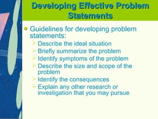 Describe Problem Unit a | PPT
