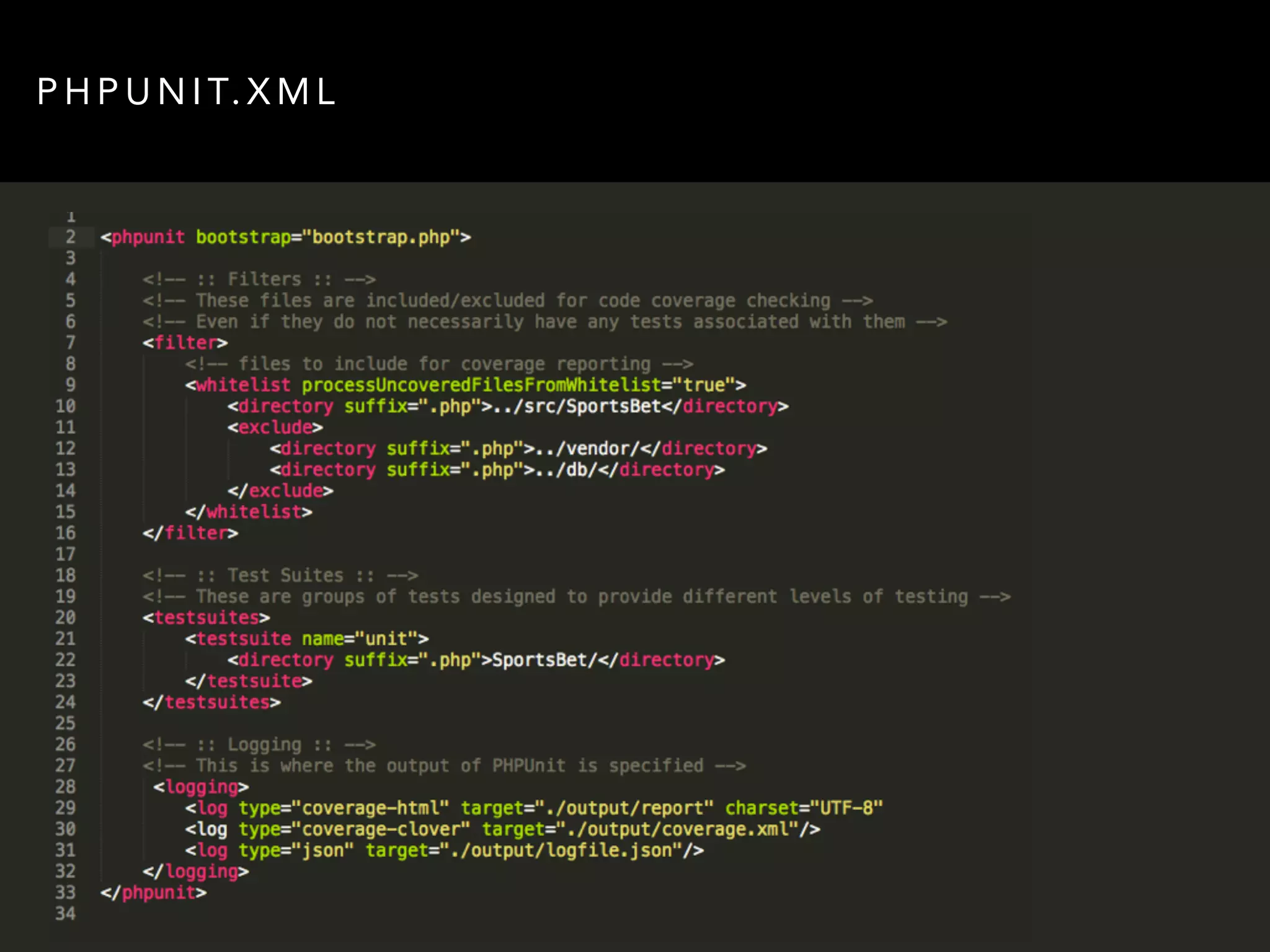 PHPUNIT.XML 
 