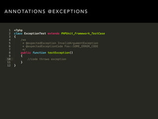 ANNOTATIONS @EXCEPTIONS 
 