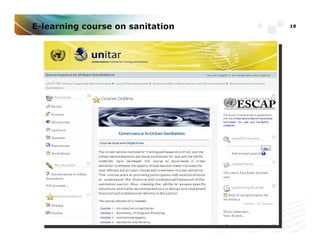 E-learning course on sanitation   19
 