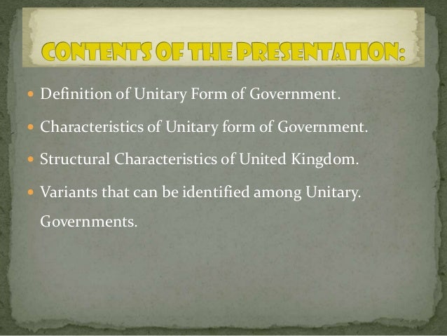 unitary government the united kingdom united kingdom form of government