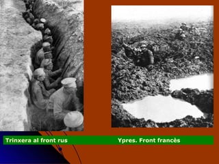 Trinxera al front rus  Ypres. Front francès 