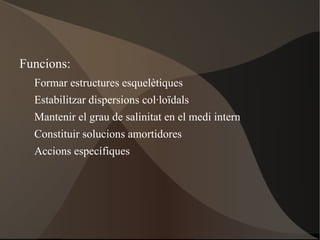 Oligoelements <0,1% massa total 