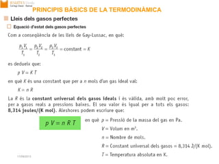 17/09/2013 Unitat 1. Principis de màquines 23
PRINCIPIS BÀSICS DE LA TERMODINÀMICA
 