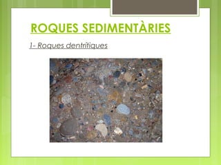 ROQUES SEDIMENTÀRIES
1- Roques dentrítiques
 
