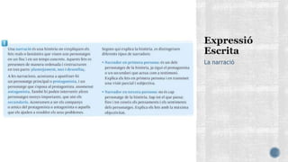 La narració
 