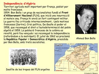 Espanya tenia 4 territoris a l’Àfrica: Ifni, Sàhara Occ., Guinea Equatorial i Rif
(Nord Marroc). El 1956 s’accepta que el ...