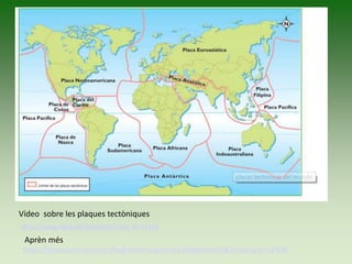 http://www.edu3.cat/Edu3tv/Fitxa?p_id=17143
Vídeo sobre les plaques tectòniques
http://librosvivos.net/smtc/PagPorFormulario.asp?idIdioma=ES&TemaClave=1190&
Aprèn més
 
