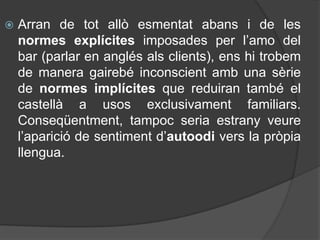 c) (Sobre la diversificació de tractaments). És el mateix fer ensenyament en castellà amb alumnat valencianoparlant que fer ensenyament en valencià amb alumnat castellanoparlant?