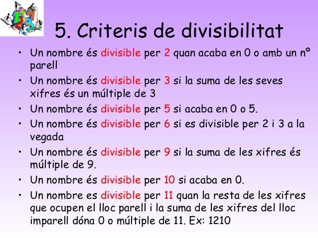 Resultat d'imatges de divisibilitat