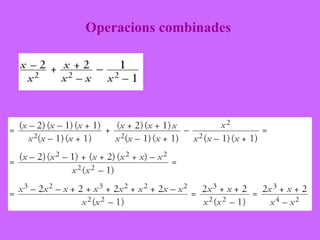 Operacions combinades  