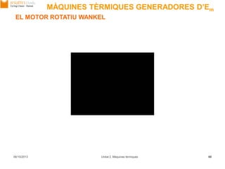 06/10/2013 Unitat 2. Màquines tèrmiques 60
EL MOTOR ROTATIU WANKEL
MÀQUINES TÈRMIQUES GENERADORES D’Em
 