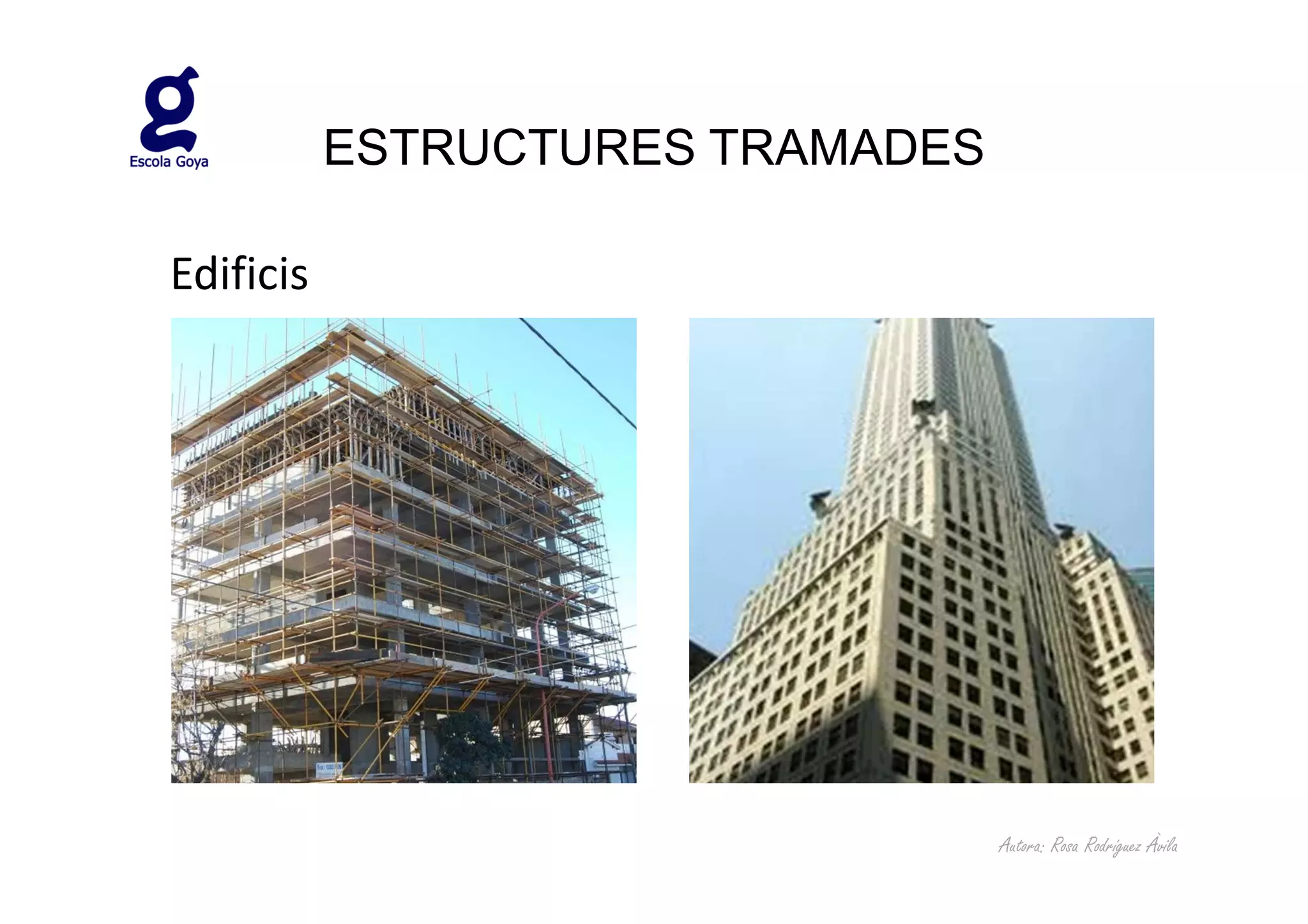 ESTRUCTURES TRAMADES

Edificis




                                  Autora: Rosa Rodríguez Àvila
 