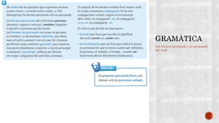 Les formes personals i no personals
del verb
 