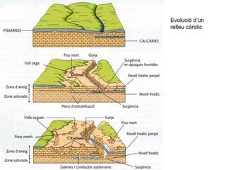 Evolució d’un
relleu càrstic
 