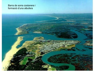 Barra de sorra costanera i
formació d’una albufera
 
