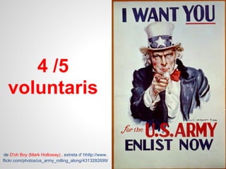 de D'oh Boy (Mark Holloway) , extreta d' hhttp://www.
flickr.com/photos/us_army_rolling_along/4313282699/
4 /5
voluntaris
 