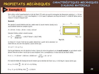 CARACTERÍSTIQUES MECÀNIQUES
PROPIETATS MECÀNIQUES                D’ALGUNS MATERIALS




20/12/2011       Unitat 6. Propietats i assaigs       29
 