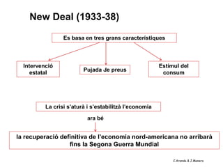 New Deal (1933-38)
                 Es basa en tres grans característiques




  Intervenció                              ...