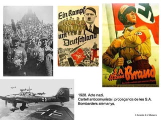 1928. Acte nazi.
Cartell anticomunista i propaganda de les S.A.
Bombarders alemanys.


                                   ...