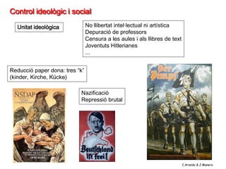 Control ideològic i social

  Unitat ideològica             No llibertat intel·lectual ni artística
                      ...