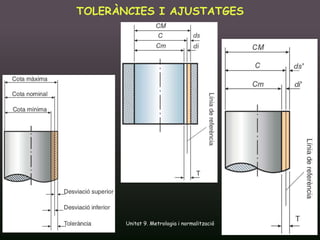 TOLERÀNCIES I AJUSTATGES




16/12/2011          Unitat 9. Metrologia i normalització   56
 