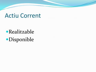 ActiuCorrentRealitzableDisponible