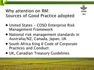 Risk management in ILRI 