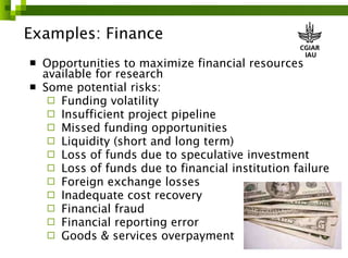 Risk management in ILRI 
