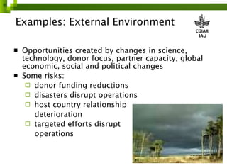 Risk management in ILRI 